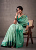 Ice Green Woven Banarasi Cotton Silk Saree
