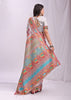 Snow White Woven Linen Cotton Saree