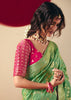 Pista Green Woven Banarasi Silk Saree