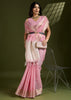 Blossom Pink Woven Soft Silk Saree