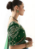 Jungle Green Designer Organza Tissue Silk Saree