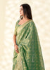 Basil Green Woven Linen Tissue Silk Saree