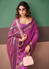 Dahlia Purple Woven Cotton Silk Saree