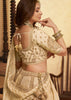 Off White Banarasi Designer Lehenga