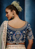 Haze Grey Embroidered Designer Tissue Saree