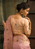 Baby Pink Designer Embroidered Silk Saree