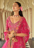 Beige & Pink Embroidered Stitched Designer Lehenga