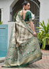 White & Green Woven Banarasi Patola Silk Saree