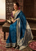 “Exclusive Offer” : Peacock Blue Woven Banarasi Silk Saree