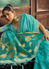 Angel Blue Woven Cotton Silk Saree