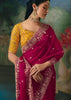 Beet Red Embroidered Designer Saree