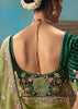 Kiwi Green Embroidered Designer Saree