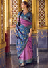 Mulberry Purple Woven Banarasi Silk Saree