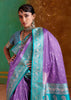 Aster Purple Banarasi Satin Silk Saree