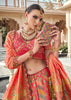 Multicolor Banarasi Silk Embroidered Lehenga