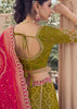 Olive Green Embroidered Designer Lehenga Set