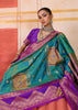 Tropical Green Dual Tone Bronze Zari Woven Banarasi Silk Saree