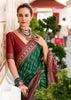 Forest Green Woven Soft Silk Saree