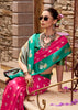 Fuchsia Pink Banarasi Satin Silk Saree