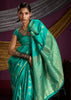 Sea Green Banarasi Satin Silk Saree