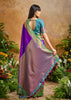 Bright Purple Woven Banarasi Silk Saree