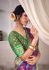 Royal Purple Woven Patola Silk Saree