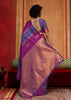 Shades Of Purple Woven Banarasi Silk Saree