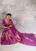 Magenta Purple Woven Kanjivaram Silk Saree