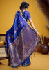 Twilight Blue Banarasi Satin Silk Saree