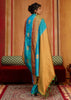 Blue Yellow Woven Banarasi Silk Saree