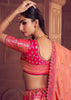 Pink Banarasi Silk Embroidered Lehenga