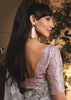 Platinum Grey Tissue Organza Designer Saree
