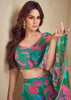 Garden Green Flowing Indo-Western Set