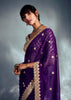 Imperial Purple Designer Silk Saree