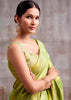 Pistachio Green Woven Tissue Silk Saree