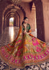 Multicolour Banarasi Silk Embroidered Lehenga