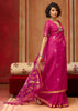 Princess Pink Woven Cotton Silk Saree