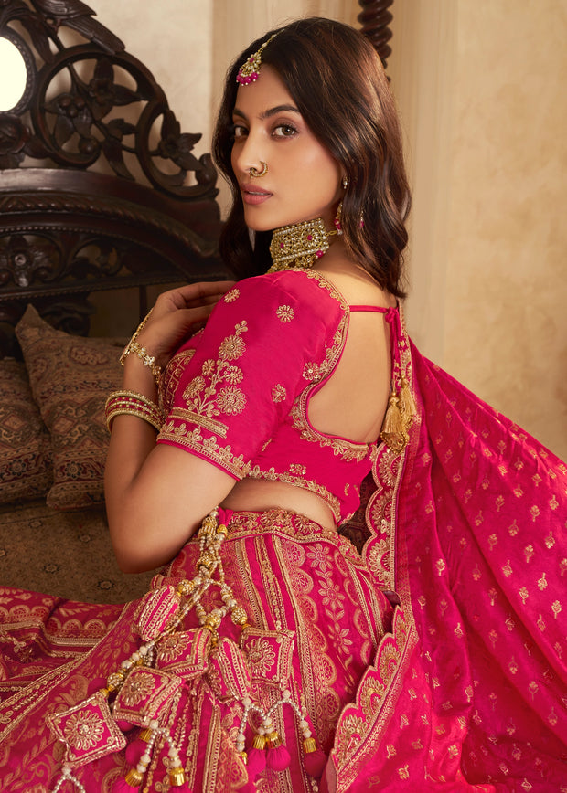 Bridal Pink Banarasi Designer Lehenga