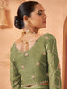 Piquant Green Designer Tissue Silk Saree