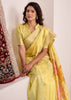 Delight Yellow Woven Linen Silk Saree