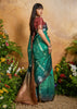 Arcadia Green Woven Banarasi Silk Saree