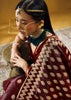 Dark Maroon Woven Banarasi Satin Silk Saree