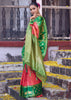 Peach Pink Woven Banarasi Silk Saree