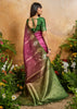 Dahlia Purple Woven Banarasi Silk Saree