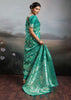 Antique Green Woven Banarasi Silk Saree