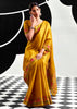Golden Yellow Woven Tissue Silk Saree