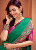 Ming Green Woven Banarasi Patola Silk Saree