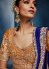 Royal Blue Embroidered Designer Tissue Saree