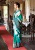 Holly Green Dual Tone Woven Banarasi Silk Saree