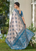Mailbu Blue Woven Banarasi Silk Saree